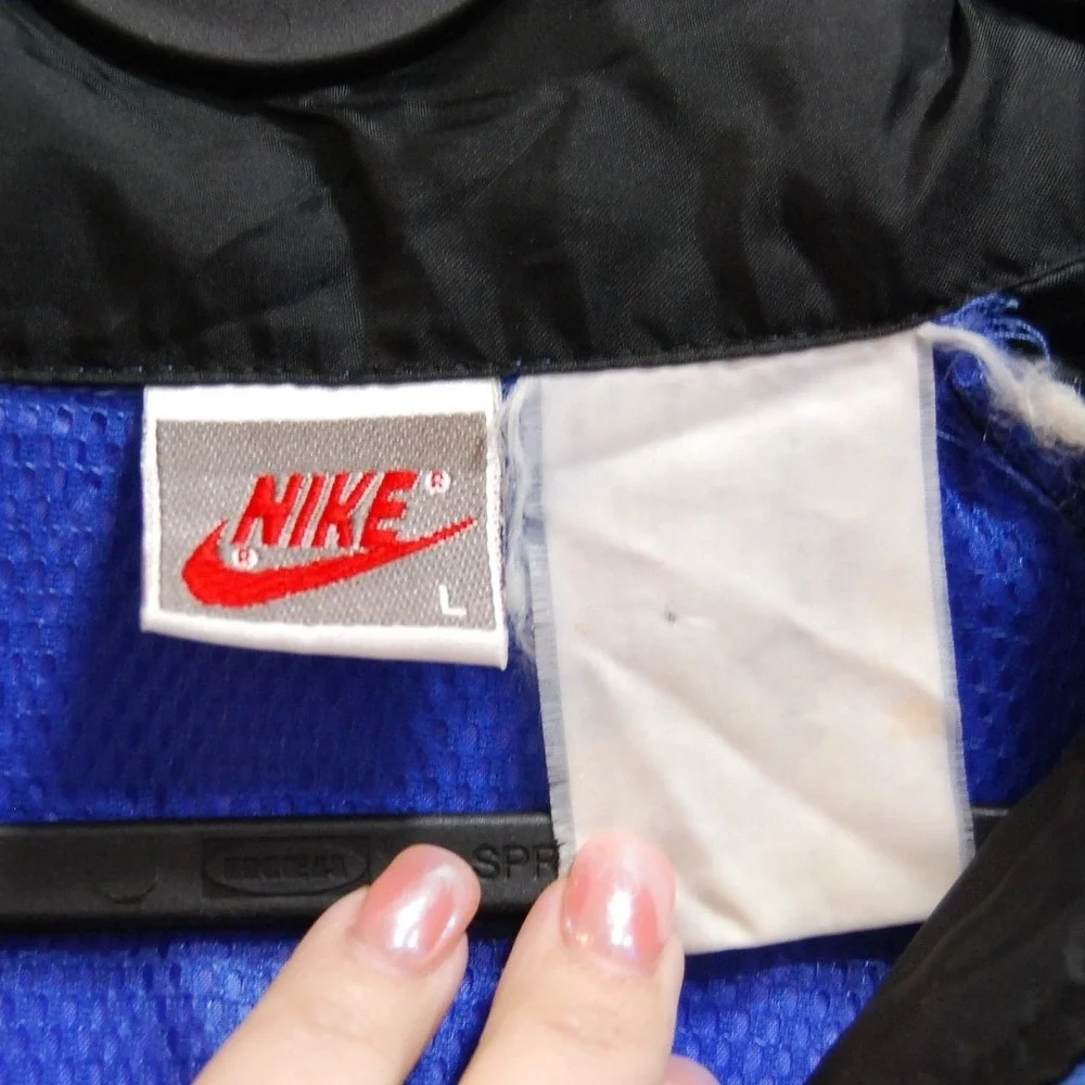Vintage Nike Windbreaker jacket Large Full-zip Hooded Color-block Track‎ Unisex